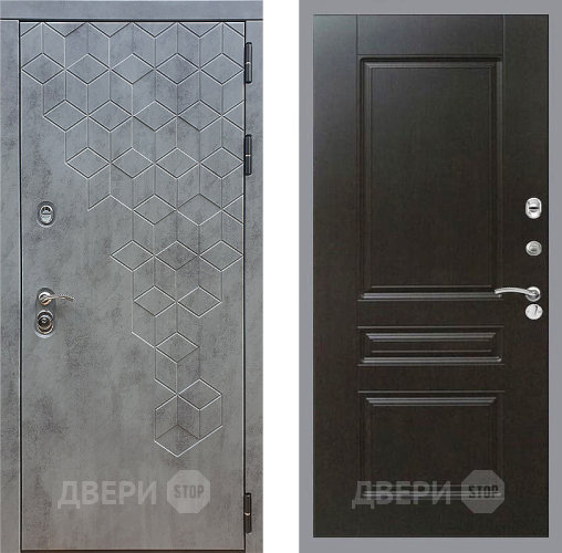 Входная металлическая Дверь Стоп БЕТОН ФЛ-243 Венге в Наро-Фоминске