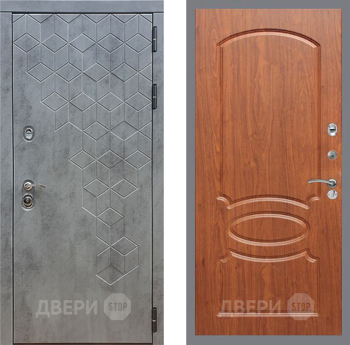 Входная металлическая Дверь Стоп БЕТОН ФЛ-128 Береза мореная в Наро-Фоминске