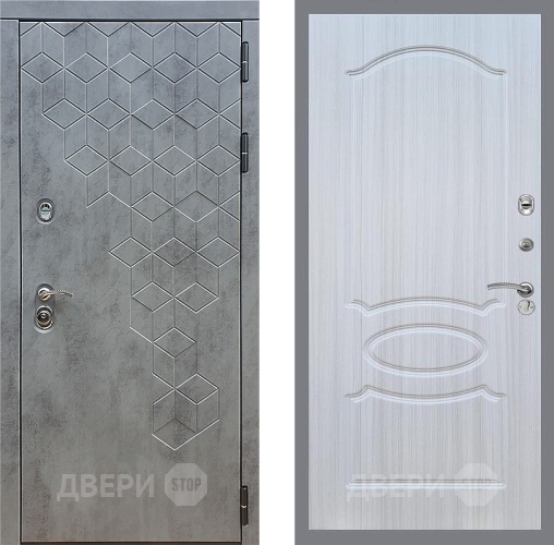Входная металлическая Дверь Стоп БЕТОН ФЛ-128 Сандал белый в Наро-Фоминске