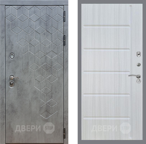 Входная металлическая Дверь Стоп БЕТОН ФЛ-102 Сандал белый в Наро-Фоминске
