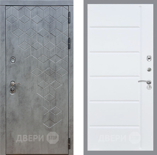 Входная металлическая Дверь Стоп БЕТОН ФЛ-102 Белый ясень в Наро-Фоминске