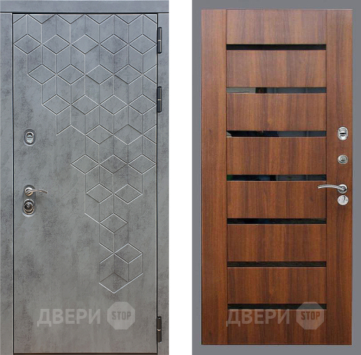 Входная металлическая Дверь Стоп БЕТОН СБ-14 Орех бренди в Наро-Фоминске