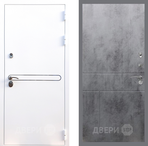 Входная металлическая Дверь Стоп Лайн Вайт ФЛ-290 Бетон темный в Наро-Фоминске