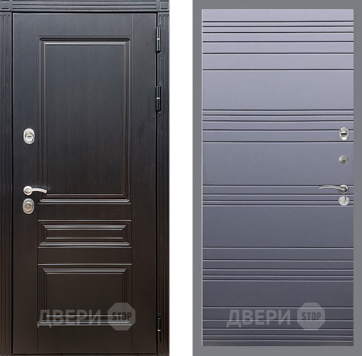 Входная металлическая Дверь Стоп МЕГАПОЛИС Лайн Силк титан в Наро-Фоминске