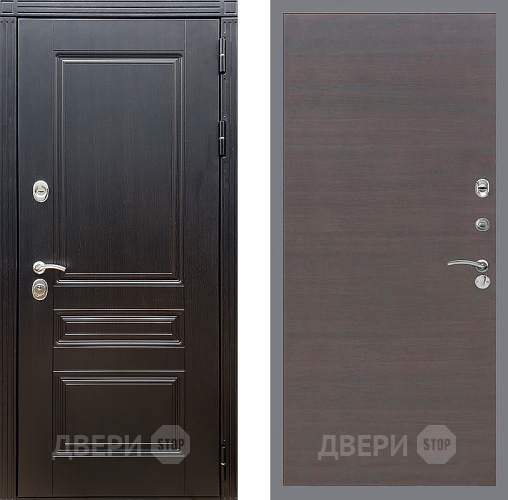 Входная металлическая Дверь Стоп МЕГАПОЛИС Гладкая венге поперечный в Наро-Фоминске