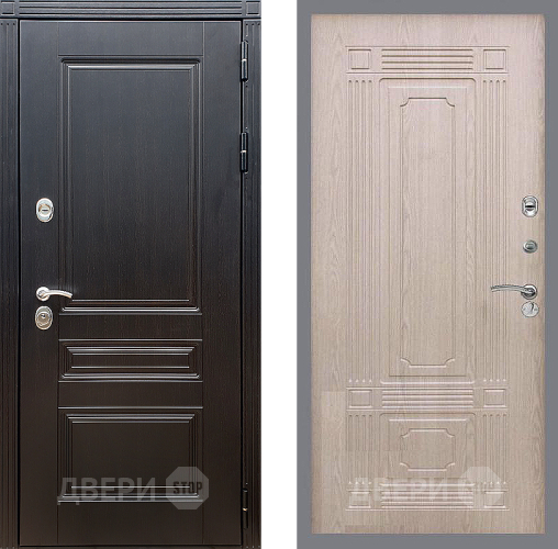 Входная металлическая Дверь Стоп МЕГАПОЛИС ФЛ-2 Беленый дуб в Наро-Фоминске