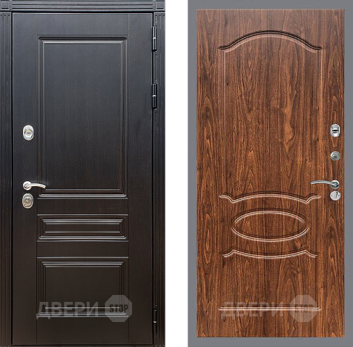Входная металлическая Дверь Стоп МЕГАПОЛИС ФЛ-128 орех тисненый в Наро-Фоминске