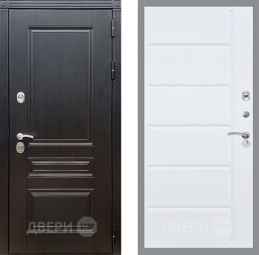 Входная металлическая Дверь Стоп МЕГАПОЛИС ФЛ-102 Белый ясень в Наро-Фоминске