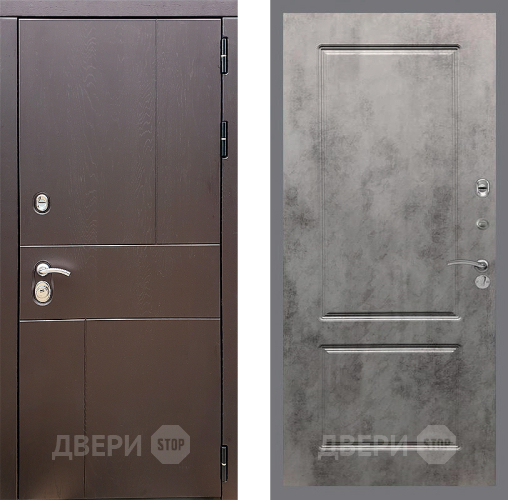 Входная металлическая Дверь Стоп УРБАН ФЛ-117 Бетон темный в Наро-Фоминске