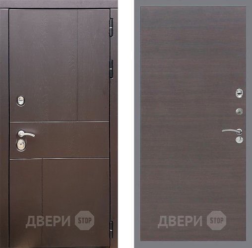 Входная металлическая Дверь Стоп УРБАН Гладкая венге поперечный в Наро-Фоминске