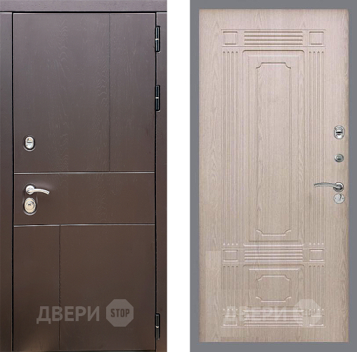 Входная металлическая Дверь Стоп УРБАН ФЛ-2 Беленый дуб в Наро-Фоминске