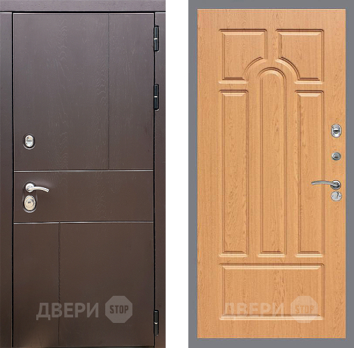 Входная металлическая Дверь Стоп УРБАН ФЛ-58 Дуб в Наро-Фоминске
