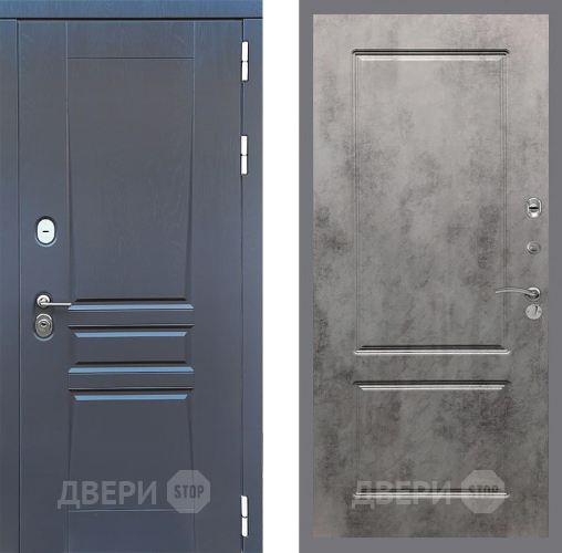 Входная металлическая Дверь Стоп ПЛАТИНУМ ФЛ-117 Бетон темный в Наро-Фоминске