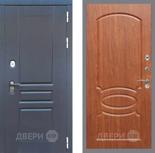 Входная металлическая Дверь Стоп ПЛАТИНУМ ФЛ-128 Береза мореная в Наро-Фоминске