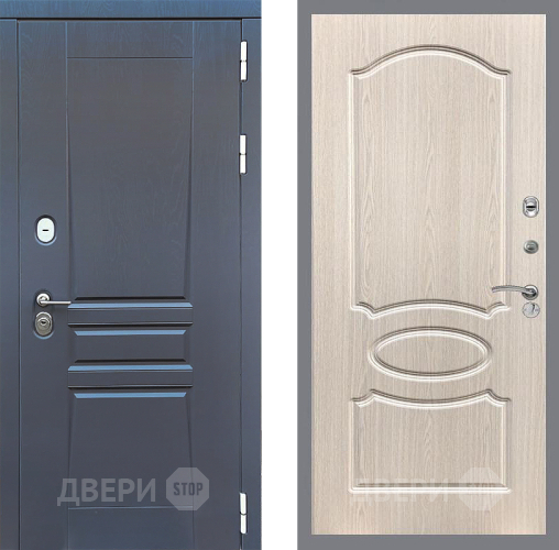 Входная металлическая Дверь Стоп ПЛАТИНУМ ФЛ-128 Беленый дуб в Наро-Фоминске