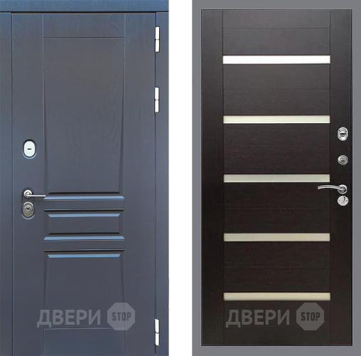 Входная металлическая Дверь Стоп ПЛАТИНУМ СБ-14 венге поперечный в Наро-Фоминске