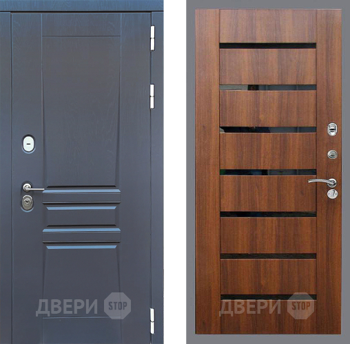 Входная металлическая Дверь Стоп ПЛАТИНУМ СБ-14 Орех бренди в Наро-Фоминске