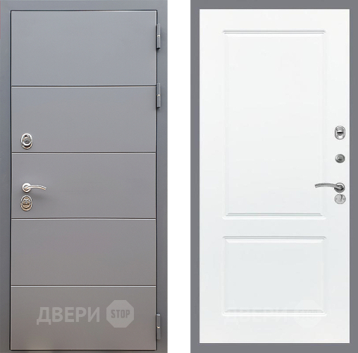 Входная металлическая Дверь Стоп АРТ ГРАФИТ ФЛ-117 Силк Сноу в Наро-Фоминске