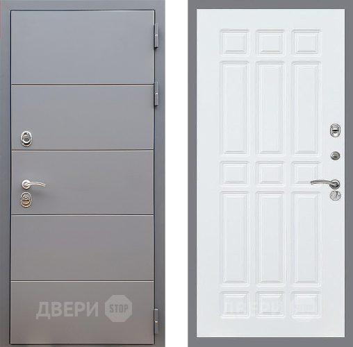 Входная металлическая Дверь Стоп АРТ ГРАФИТ ФЛ-33 Силк Сноу в Наро-Фоминске