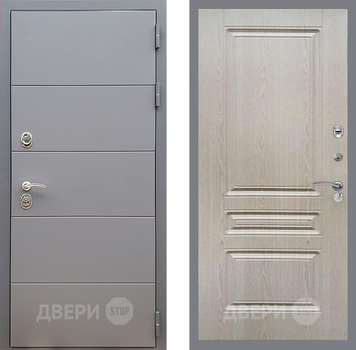 Входная металлическая Дверь Стоп АРТ ГРАФИТ ФЛ-243 Беленый дуб в Наро-Фоминске