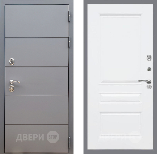 Входная металлическая Дверь Стоп АРТ ГРАФИТ ФЛ-243 Силк Сноу в Наро-Фоминске