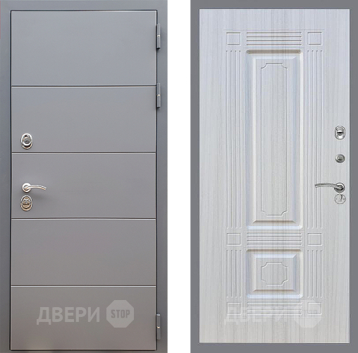 Входная металлическая Дверь Стоп АРТ ГРАФИТ ФЛ-2 Сандал белый в Наро-Фоминске