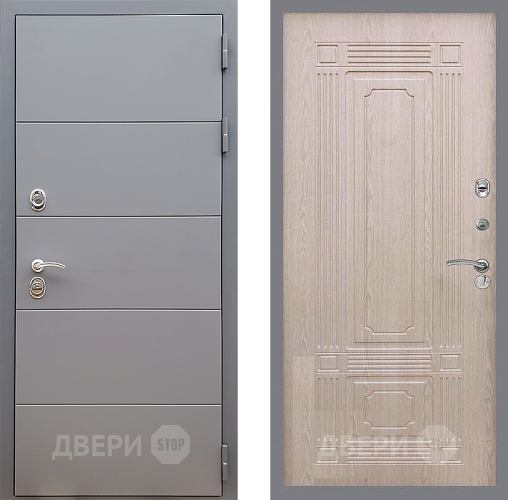 Входная металлическая Дверь Стоп АРТ ГРАФИТ ФЛ-2 Беленый дуб в Наро-Фоминске