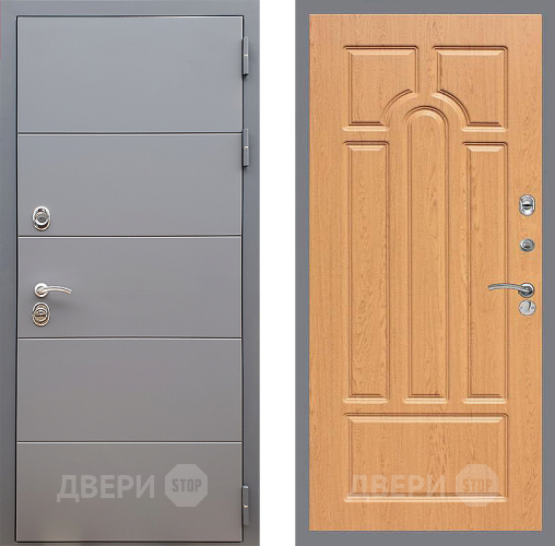 Входная металлическая Дверь Стоп АРТ ГРАФИТ ФЛ-58 Дуб в Наро-Фоминске