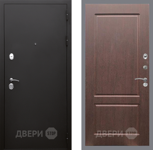 Входная металлическая Дверь Стоп КЛАССИК Шагрень ФЛ-117 Орех премиум в Наро-Фоминске
