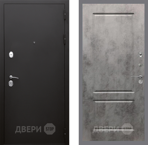 Входная металлическая Дверь Стоп КЛАССИК Шагрень ФЛ-117 Бетон темный в Наро-Фоминске