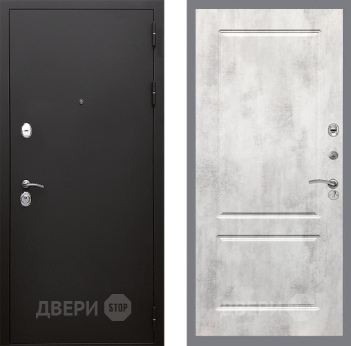 Входная металлическая Дверь Стоп КЛАССИК Шагрень ФЛ-117 Бетон светлый в Наро-Фоминске