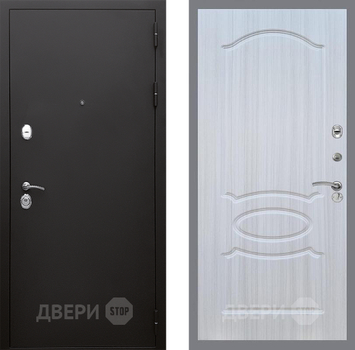 Входная металлическая Дверь Стоп КЛАССИК Шагрень ФЛ-128 Сандал белый в Наро-Фоминске