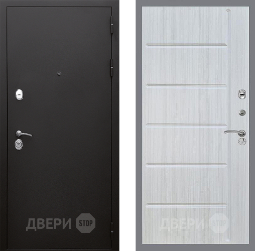 Входная металлическая Дверь Стоп КЛАССИК Шагрень ФЛ-102 Сандал белый в Наро-Фоминске
