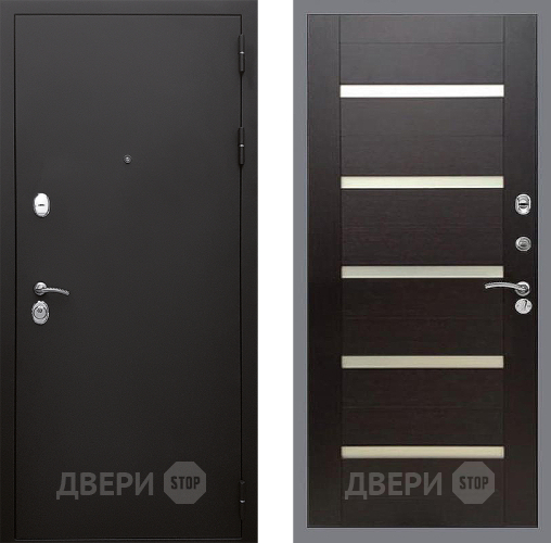 Входная металлическая Дверь Стоп КЛАССИК Шагрень СБ-14 венге поперечный в Наро-Фоминске