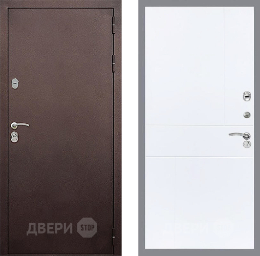 Входная металлическая Дверь Стоп КЛАССИК Медь ФЛ-290 Силк Сноу в Наро-Фоминске