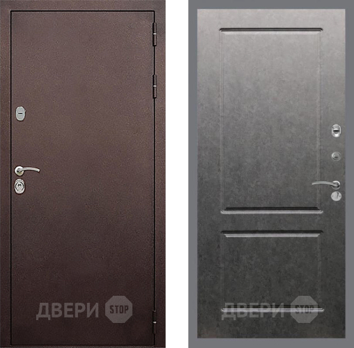 Дверь Стоп КЛАССИК Медь ФЛ-117 Штукатурка графит в Наро-Фоминске
