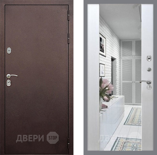 Дверь Стоп КЛАССИК Медь Зеркало СБ-16 Лиственница беж в Наро-Фоминске
