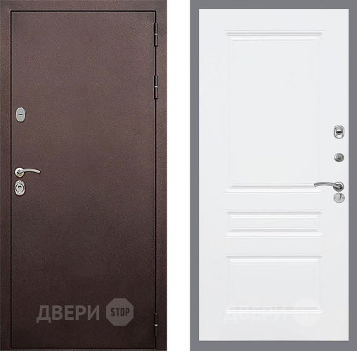 Входная металлическая Дверь Стоп КЛАССИК Медь ФЛ-243 Силк Сноу в Наро-Фоминске
