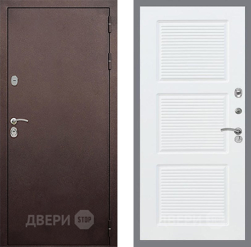 Входная металлическая Дверь Стоп КЛАССИК Медь ФЛ-1 Силк Сноу в Наро-Фоминске