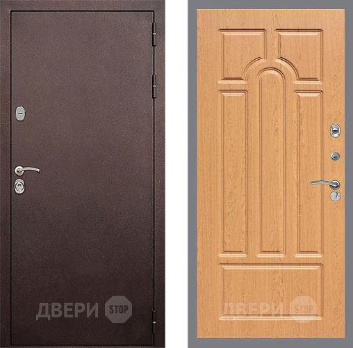Входная металлическая Дверь Стоп КЛАССИК Медь ФЛ-58 Дуб в Наро-Фоминске