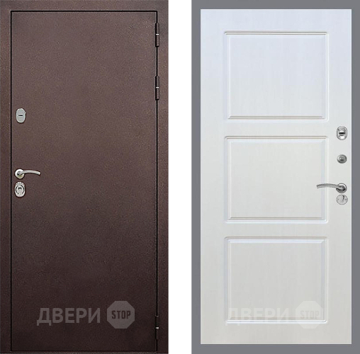 Входная металлическая Дверь Стоп КЛАССИК Медь ФЛ-3 Лиственница беж в Наро-Фоминске