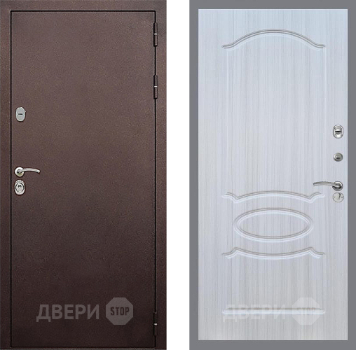 Входная металлическая Дверь Стоп КЛАССИК Медь ФЛ-128 Сандал белый в Наро-Фоминске