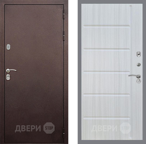 Входная металлическая Дверь Стоп КЛАССИК Медь ФЛ-102 Сандал белый в Наро-Фоминске