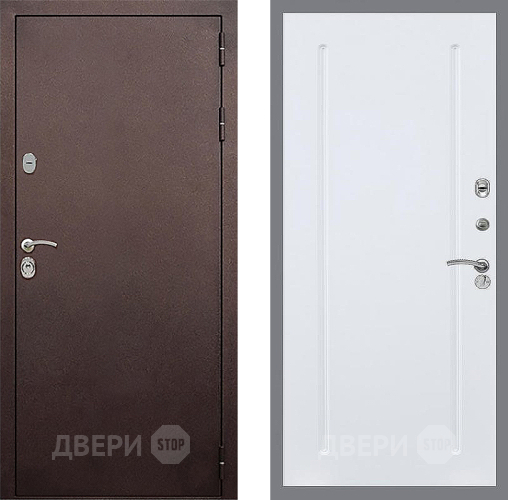 Входная металлическая Дверь Стоп КЛАССИК Медь ФЛ-68 Силк Сноу в Наро-Фоминске