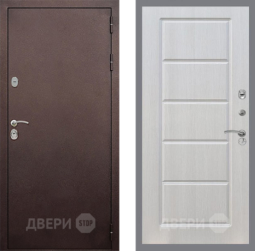 Входная металлическая Дверь Стоп КЛАССИК Медь ФЛ-39 Лиственница беж в Наро-Фоминске