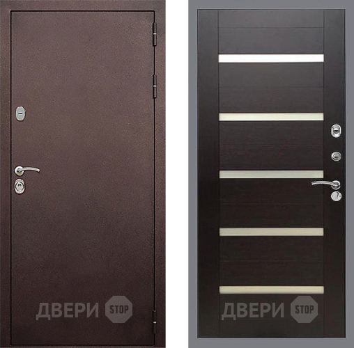 Входная металлическая Дверь Стоп КЛАССИК Медь СБ-14 венге поперечный в Наро-Фоминске
