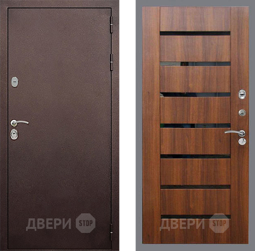 Входная металлическая Дверь Стоп КЛАССИК Медь СБ-14 Орех бренди в Наро-Фоминске
