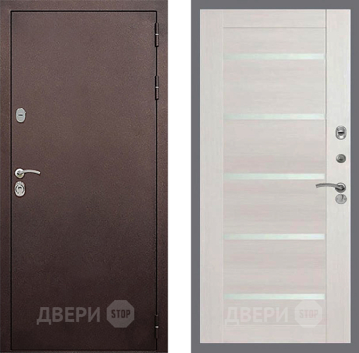 Входная металлическая Дверь Стоп КЛАССИК Медь СБ-14 Лиственница беж в Наро-Фоминске