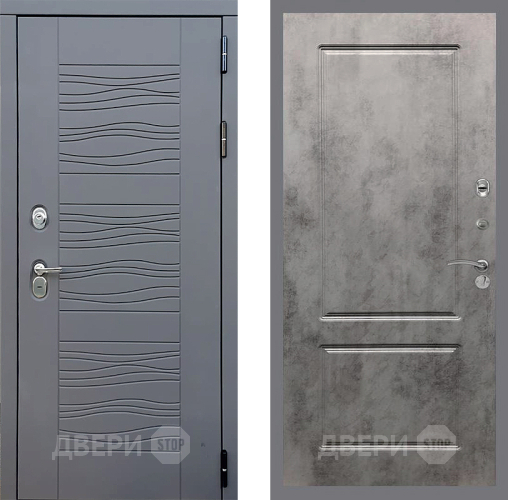 Входная металлическая Дверь Стоп СКАНДИ ФЛ-117 Бетон темный в Наро-Фоминске