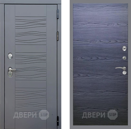 Входная металлическая Дверь Стоп СКАНДИ Гладкая Дуб тангенальный черный в Наро-Фоминске